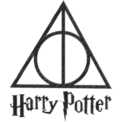 Matriz de Bordado Relíquia da Morte  Harry Potter 